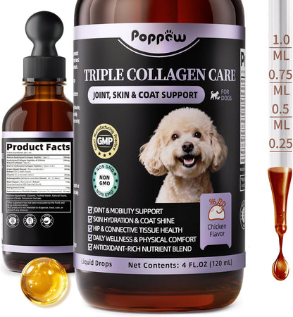 12-in-1 Collagen for Dogs - Triple Liquid Collagen for Dogs