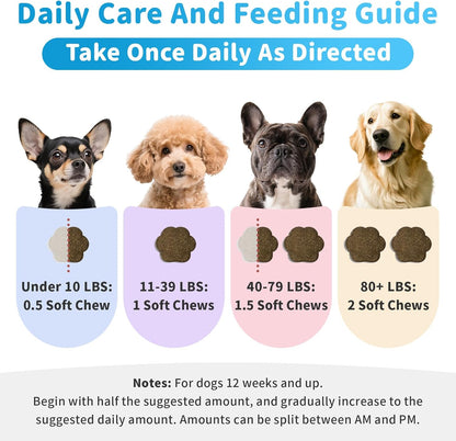 Calming Chews for Dogs - Advanced Calming Treats for Dogs Anxiety, Stress, Separation, & Thunder, Relaxation with Ashwagandha & L-Theanine, Non-Drowsy Alternative to Melatonin, Bacon Flavor, 90Ct