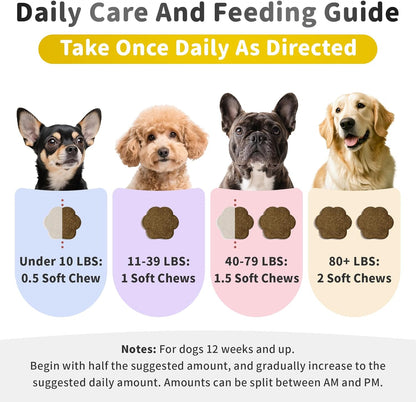 Melatonin for Dogs - Advanced Dog Calming Chews for Restful Sleep & Emotional Support, Calming Treats for Dogs Relaxation, Stress Anxiety Support - Separation, Thunder, Fireworks, Bacon Flavor, 90Ct