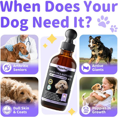 12-in-1 Collagen for Dogs - Triple Liquid Collagen for Dogs