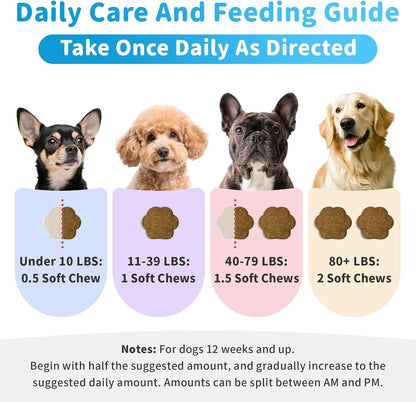 Calming Chews for Dogs - Advanced Calming Treats for Dogs Anxiety, Stress, Separation, & Thunder, Relaxation with Ashwagandha & L-Theanine, Non-Drowsy Alternative to Melatonin, Chicken Flavor, 45Ct
