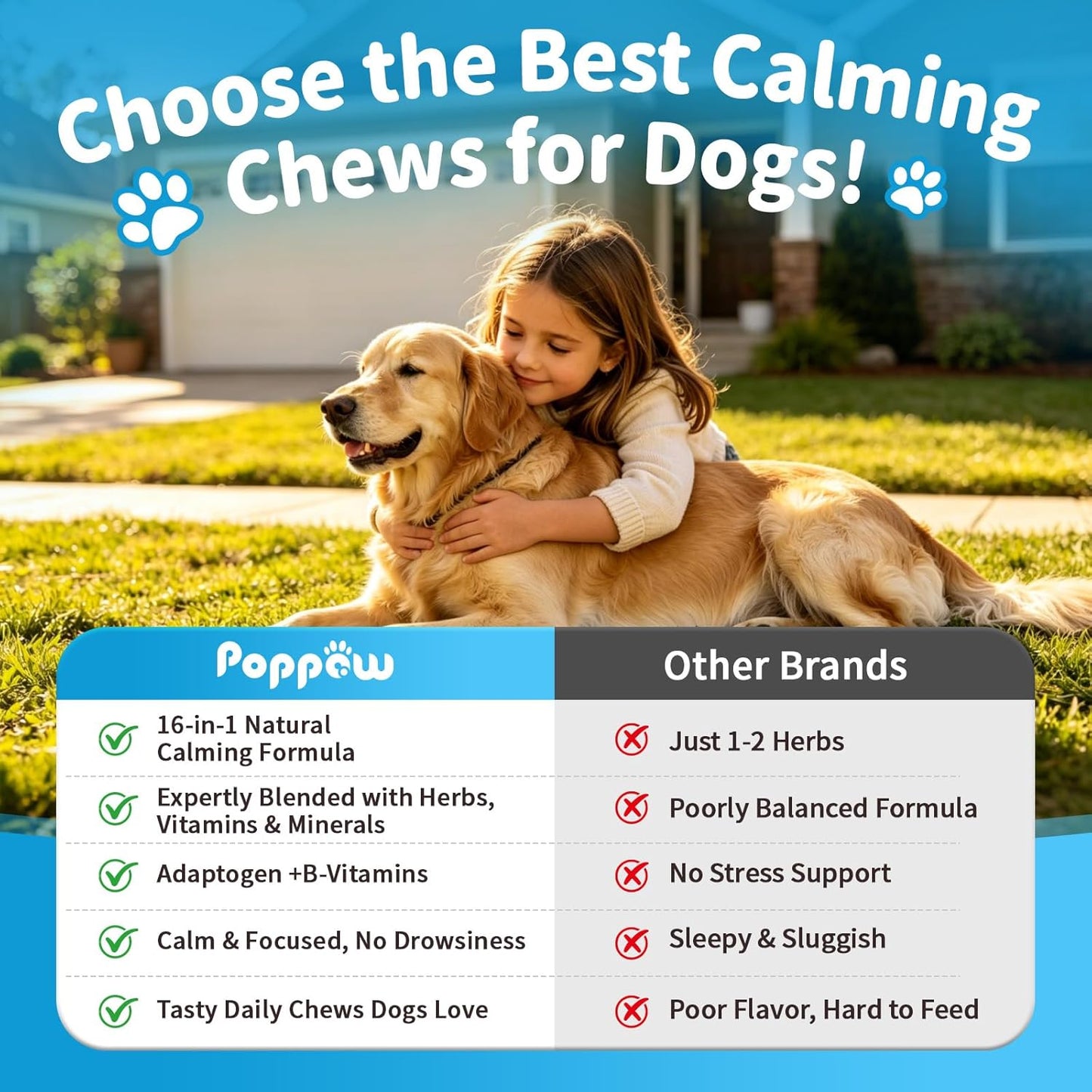 Calming Chews for Dogs - Advanced Calming Treats for Dogs Anxiety, Stress, Separation, & Thunder, Relaxation with Ashwagandha & L-Theanine, Non-Drowsy Alternative to Melatonin, Chicken Flavor, 45Ct