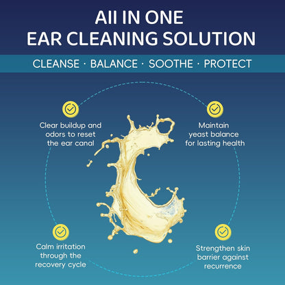 Dog Ear Cleaner, Natural Ear Drops for Dogs 60-Day Servings