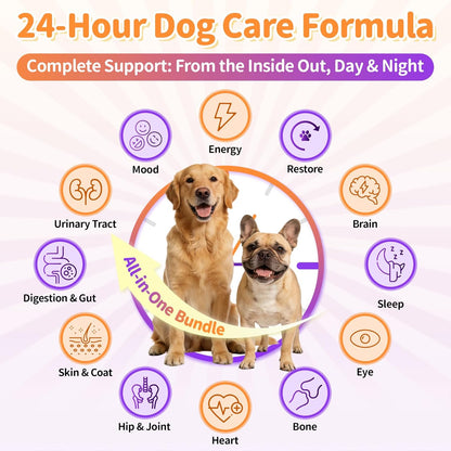 25-in-1 Dog Vitamins and Supplements - Day & Night 2 Pack | Chicken Flavor