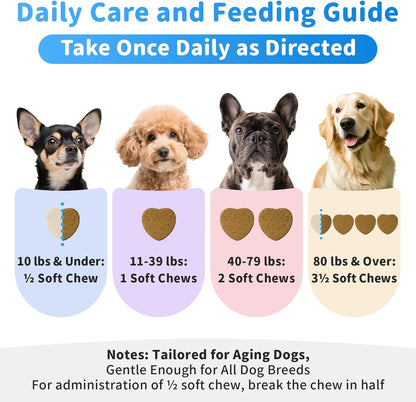 Senior Dog Liver & Joint Supplement – Same, Milk Thistle (Silybin), Glucosamine, MSM for Liver Health Detox, Mobility, Joint Pain Relief, Cognitive & Vitality Support, Chicken Flavor, 90Ct