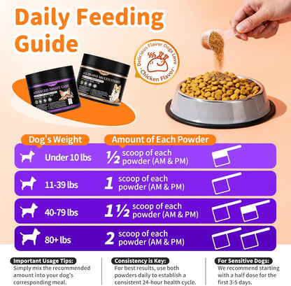 25-in-1 Dog Vitamins and Supplements - Day & Night 2 Pack | Chicken Flavor