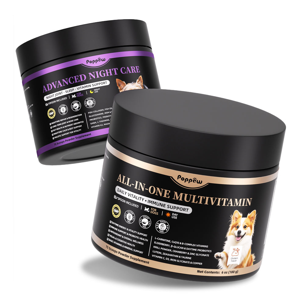 25-in-1 Dog Vitamins and Supplements - Day & Night 2 Pack | Chicken Flavor
