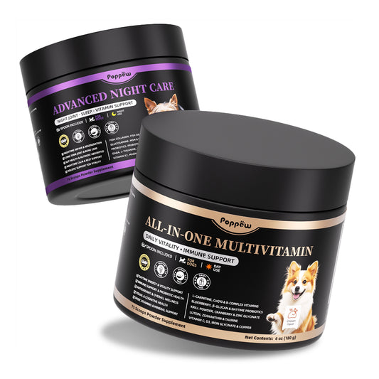 25-in-1 Dog Vitamins and Supplements - Day & Night 2 Pack | Chicken Flavor