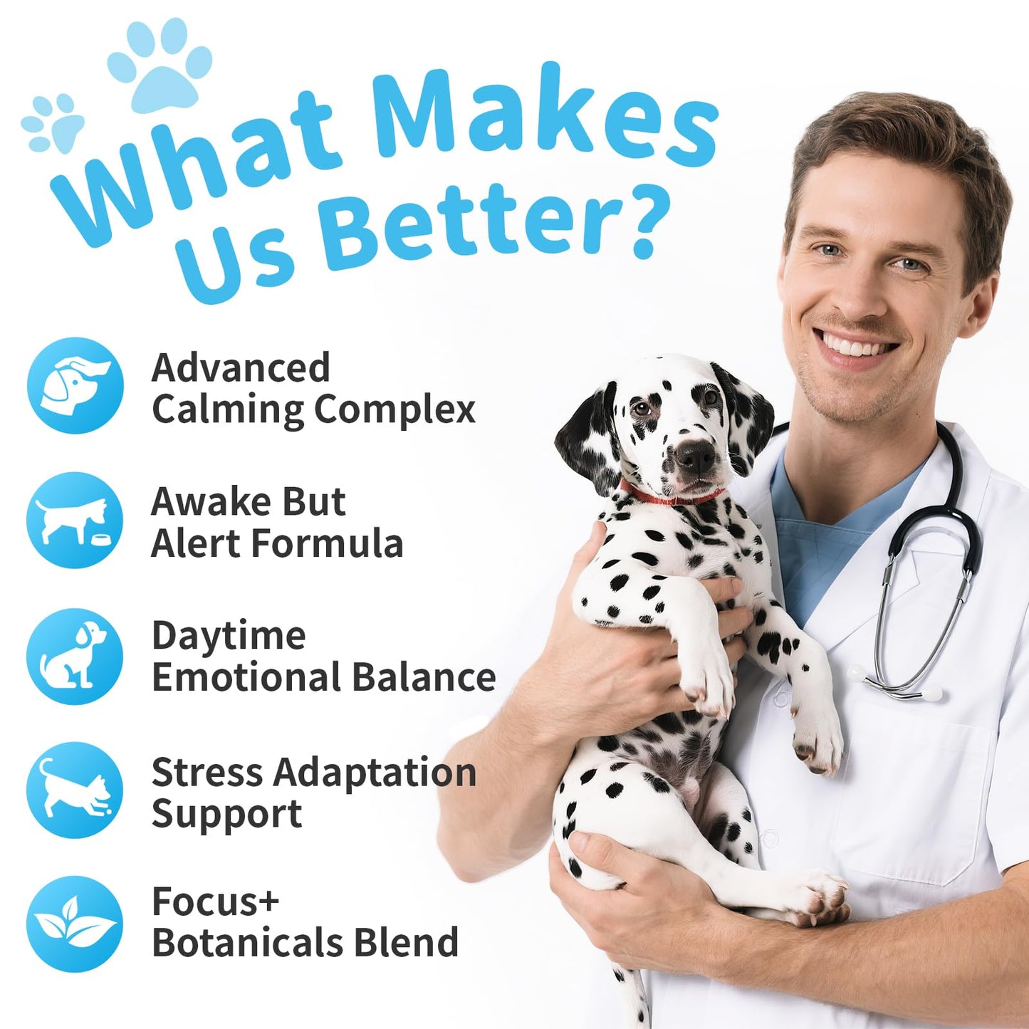 Calming Chews for Dogs – Calming Treats for Anxiety, Stress, Separation, Travel&Thunder, Relaxation & Focus Support with L-Theanine, Valerian Root, Chamomile & Ashwagandha, Chicken Flavor, 90Ct