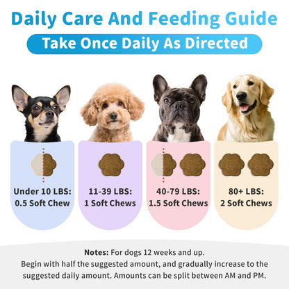 Calming Chews for Dogs – Calming Treats for Anxiety, Stress, Separation, Travel&Thunder, Relaxation & Focus Support with L-Theanine, Valerian Root, Chamomile & Ashwagandha, Bacon Flavor, 90Ct