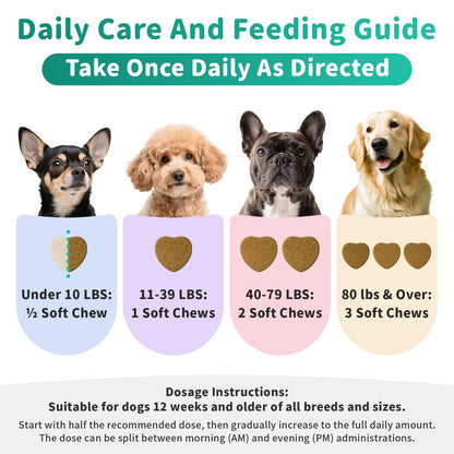 Advanced Dog Joint Supplement – 15-in-1 Glucosamine for Dogs with Chondroitin, MSM & Green Lipped Mussel – Hip & Joint Pain Relief Mobility Chews, Chicken Flavor, 90Ct Breeds