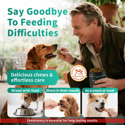 Advanced Dog Joint Supplement – 15-in-1 Glucosamine for Dogs with Chondroitin, MSM & Green Lipped Mussel – Hip & Joint Pain Relief Mobility Chews, Chicken Flavor, 90Ct Breeds